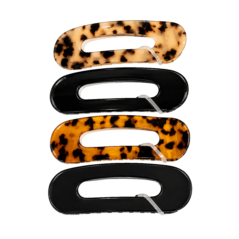 Leopard & Black Snap Clip