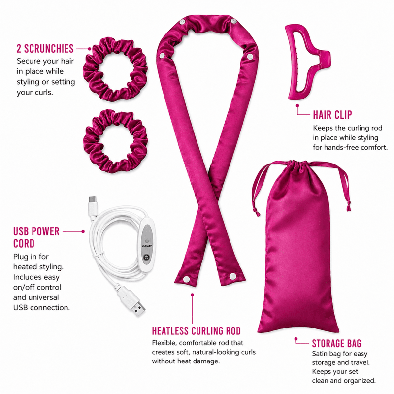 2-in-1 Heat & Heatless Hair Curler Set