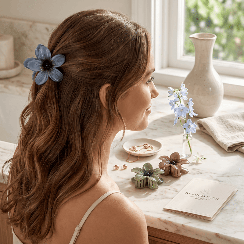 Spring Flower Claw Clip Set