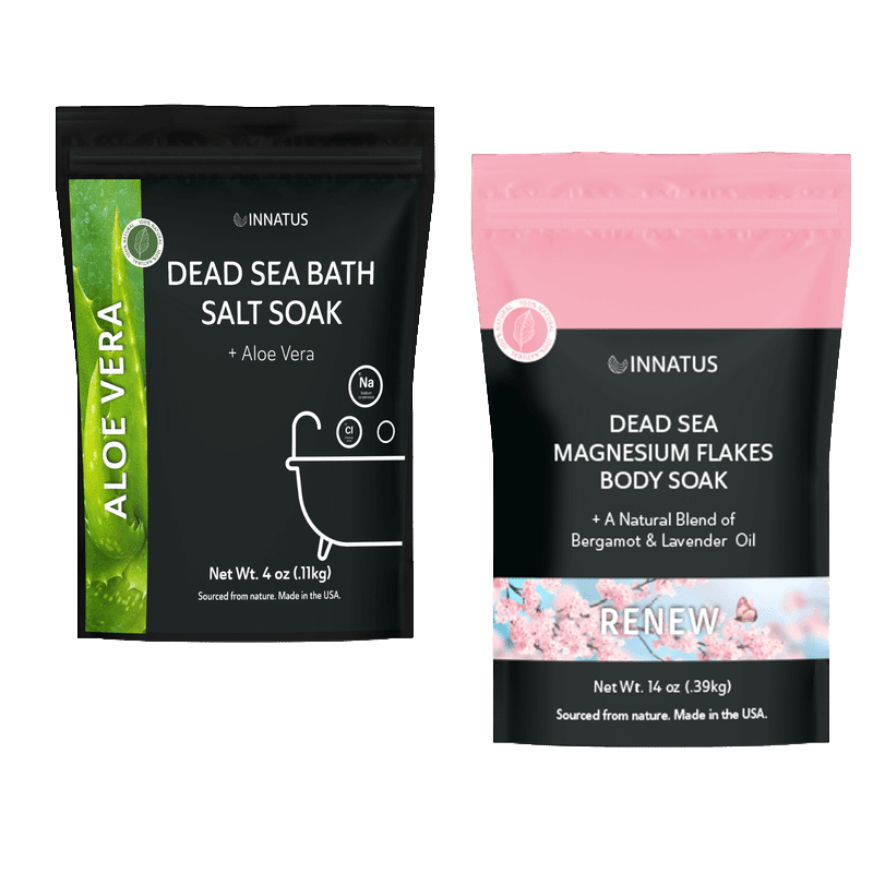 Dead Sea Bath Salt Aloe Vera and Magnesium Flakes Renew Soak