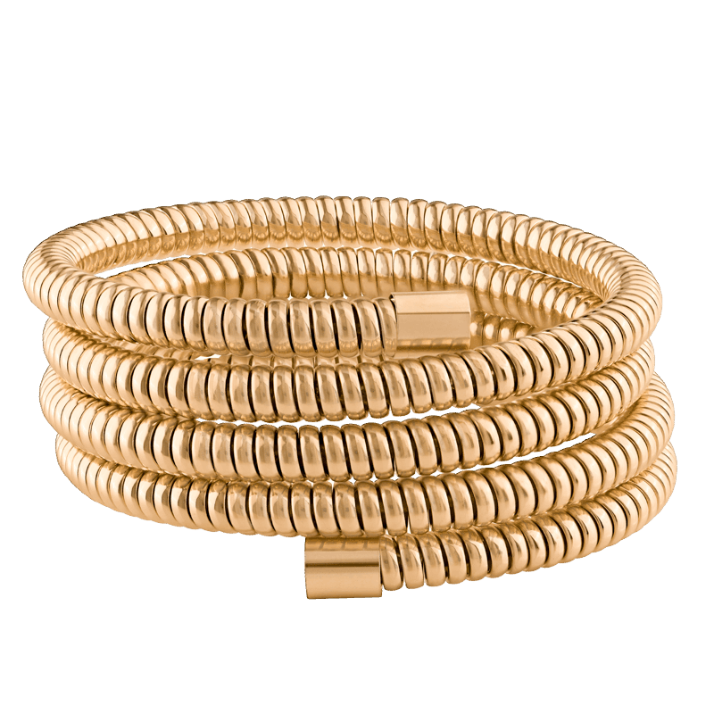 Snake Chain Coil Wrap Statement Bracelet