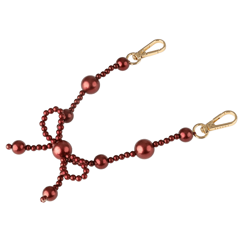 Burgundy Bow Phone Wristlet