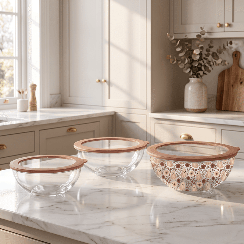 Glass Mixing Bowl Set 6PC