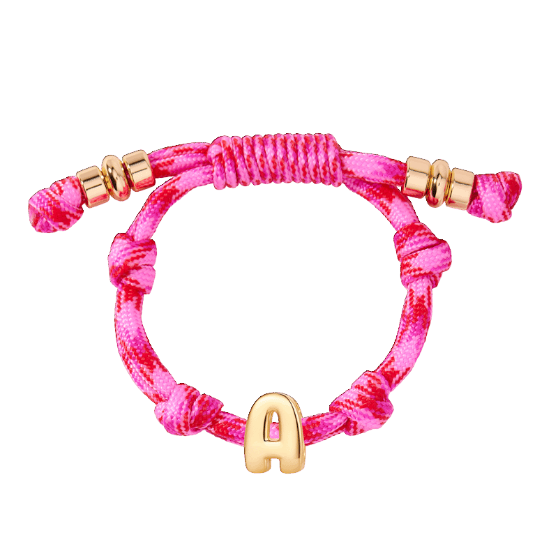 Venice Pink Initial Bracelet