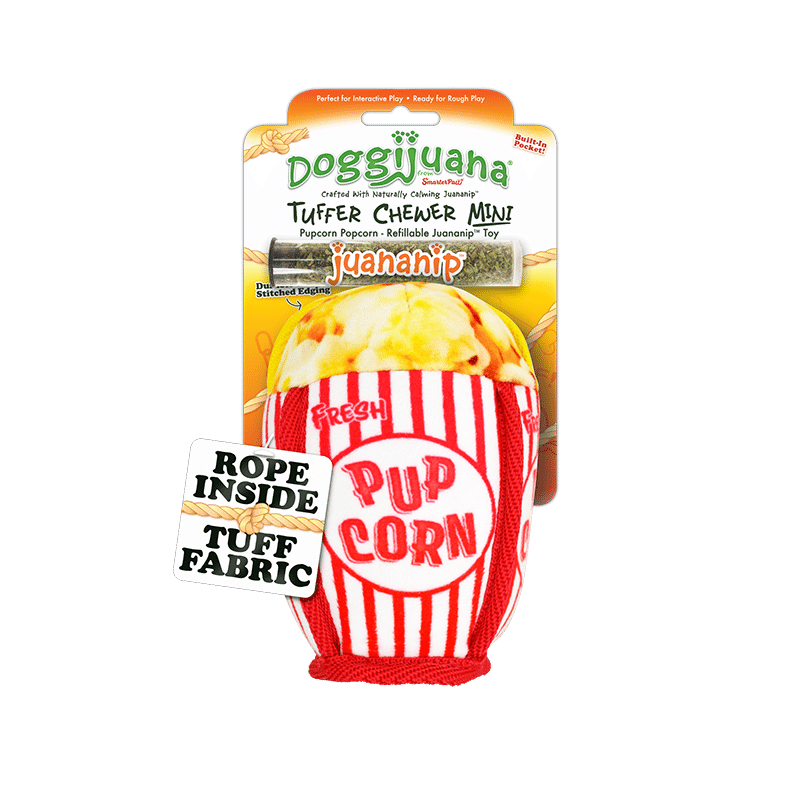 Tuffer Chewer Mini Pupcorn Refillable Dog Toy