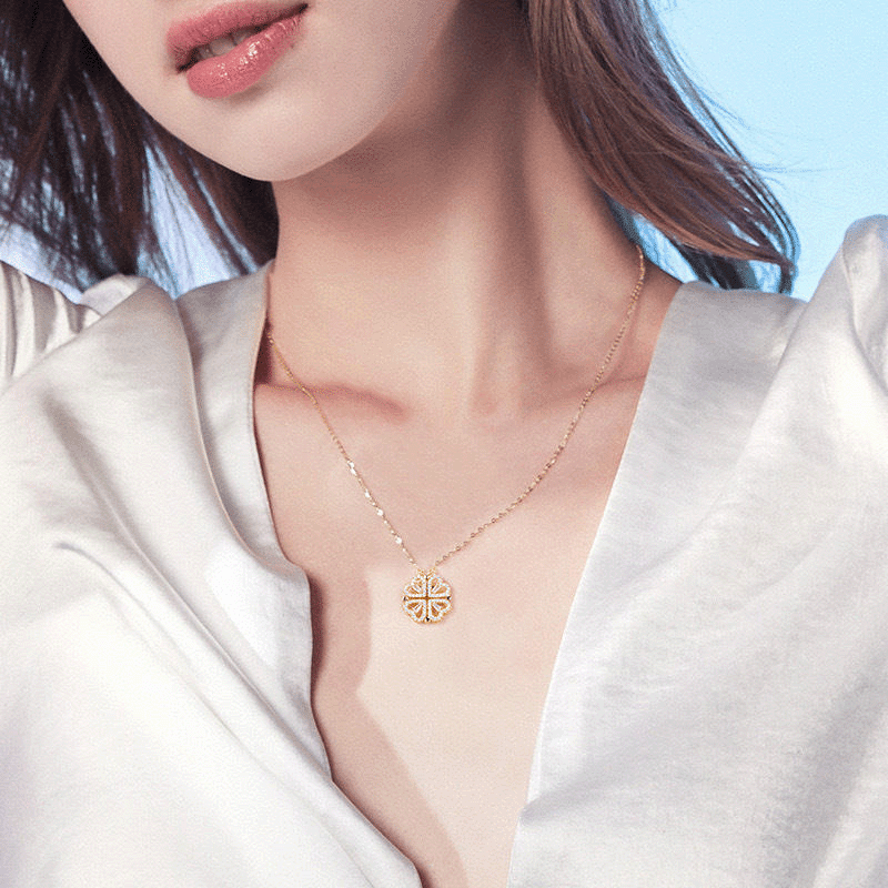 4 Leaf Clover Titanium Necklace