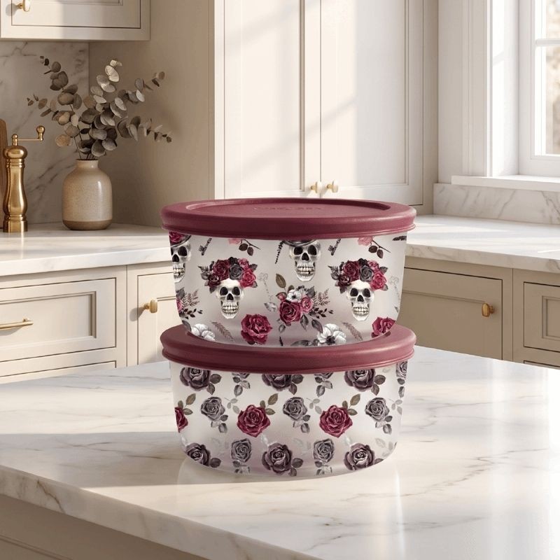 4PC Frosted Skull Print
