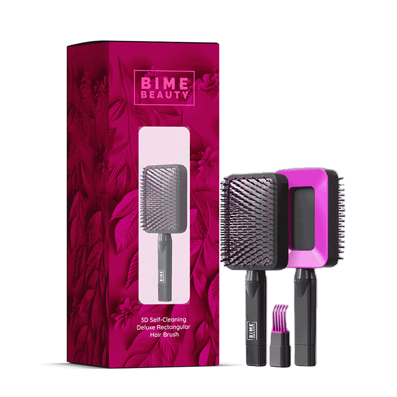 Self-Cleaning Hair Brush with Scraper