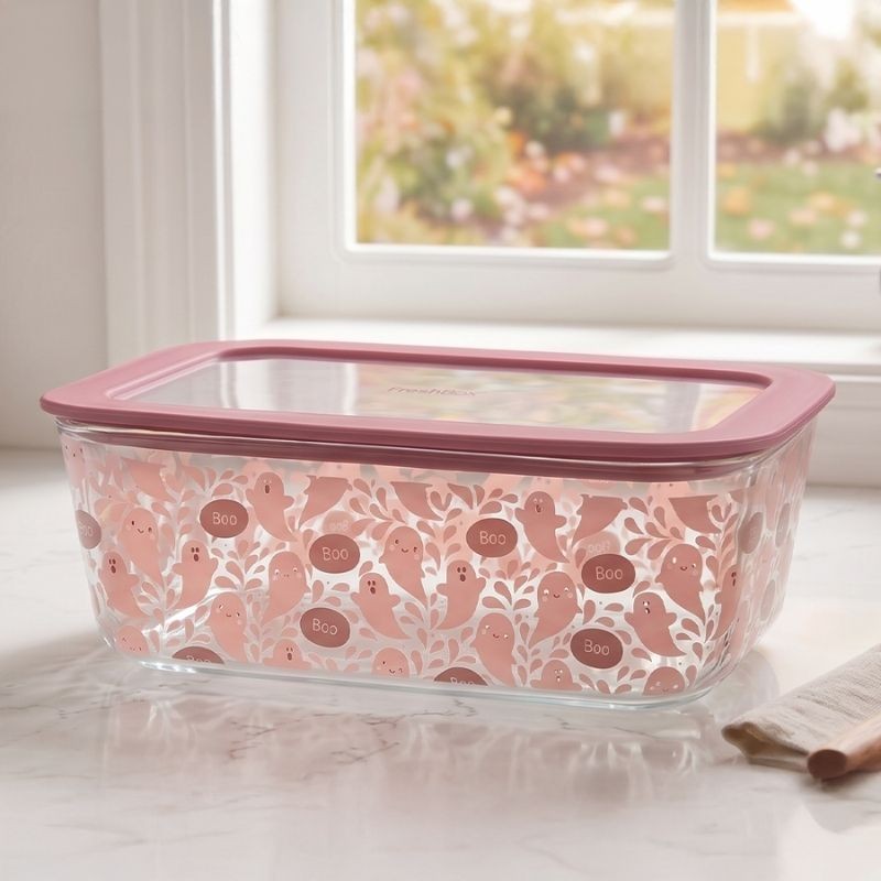 Glass Food Storage - Silicone Rimmed Tempered Glass Lid