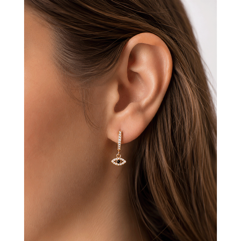 Gold Guardian Eye Earrings