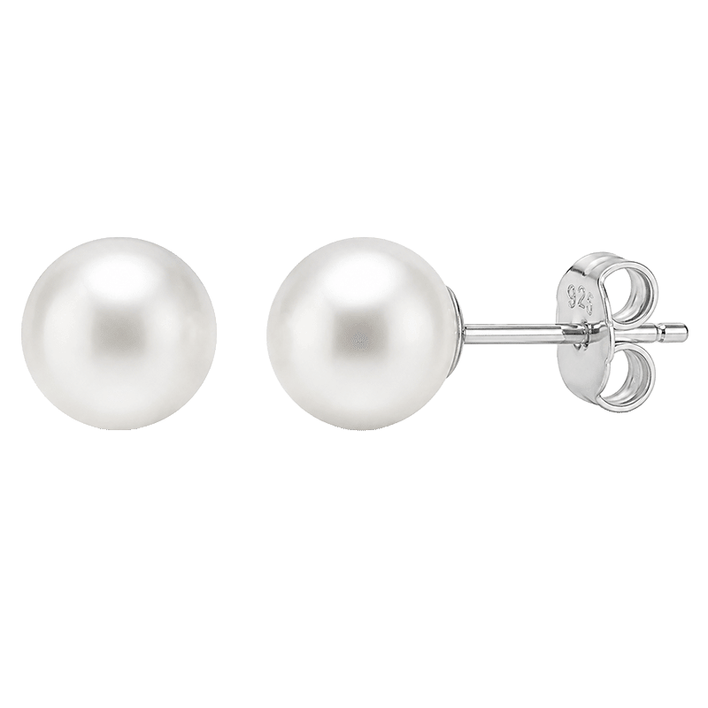 Sterling Silver Pearl Studs