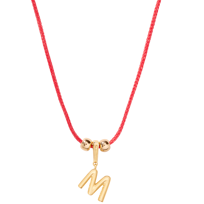 Laguna Red Initial Necklace
